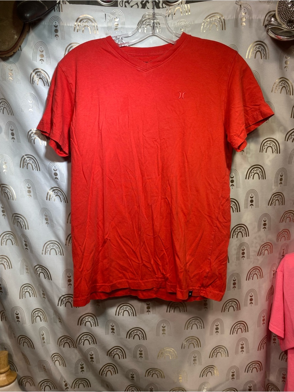 Hurley Men’s Bright Red V-Neck Tee